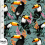Mieli Design - Toucan Cadet Blue FRENCH TERRY (organic)