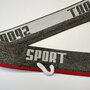 Grey SPORT elastiek 40mm met koord per 85cm 