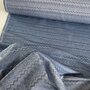 COUPON 80 CM Green Recycled Textiles - Zigzag blue COTTON/PET