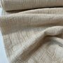 COUPON 110 CM Editex  -  Beige Brick Katoen Linnen 