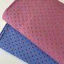 Toptex- Blauw/Roze Katoen met opliggende stippeltjes