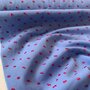 Toptex- Blauw/Roze Katoen met opliggende stippeltjes