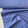 Toptex- Blauw/Roze Katoen met opliggende stippeltjes