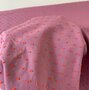 Toptex- Mauve/Abrikoos Katoen met opliggende stippeltjes