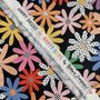 COUPON 130 CM Cloud 9 -  Happy Days - Happy Daisies - Biokatoen