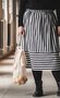 COUPON 140 CM DEADSTOCK Liljovilja X Elvelyckan - Black White Stripe JERSEY