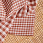 Atelier Brunette - Gingham Off-White Chestnut Fabric COTTON