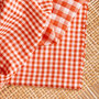 Atelier Brunette - Gingham Off-White Tangerine Fabric COTTON