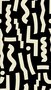 COUPON 60 CM Ansje X Misusu - Squiggle Black JERSEY