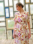 COUPON 40 CM Atelier Jupe - Small Abstract Print Off-White VISCOSE