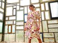 COUPON 40 CM Atelier Jupe - Small Abstract Print Off-White VISCOSE
