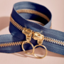 Atelier Brunette -  GOLD COBALT DUBBELE RITS 40 CM 