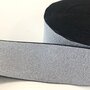 COUPON 155 CM Zilver lurex elastiek 40mm