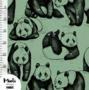 COUPON 160 CM Mieli Design - Sage  Panda FRENCH TERRY (organic)