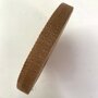 Tassenband herringbone brown, silver lurex 25mm 
