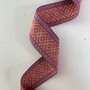 COUPON 200 CM Tassenband Rhombus violet, lilac, beige, dusty pink, purple lurex 40mm 