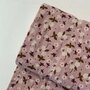 Hilco - Mandy Dusty pink flowers DOUBLE GAUZE BIOKATOEN