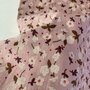 Hilco - Mandy Dusty pink flowers DOUBLE GAUZE BIOKATOEN