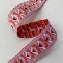 Sierband jacquard pink -  24mm