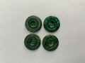 Set  4 knopen 25 mm retro groen 