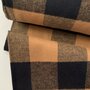 Editex  - Brown&Black buffalo check FLANEL KATOEN 