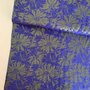 COUPON 130CM A La Ville - Blue/Green flowers JACQUARD VISCOSE KATOEN