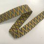 Tassenband Aztec Pewter grey & Ochre gold 25mm 