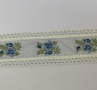 Vintage sierkant wit met blauw 35 mm