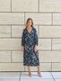Atelier Jupe - Dark petrol green and dusty mauve VISCOSE