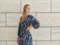 Atelier Jupe - Dark petrol green and dusty mauve VISCOSE