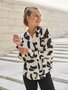 Atelier Jupe - Off white black print VISCOSE