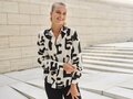 Atelier Jupe - Off white black print VISCOSE