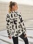 COUPON 65 CM Atelier Jupe - Off white black print VISCOSE