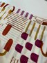 COUPON 230CM MET PRINTFOUTJES Atelier Jupe - Small Abstract Print Off-White VISCOSE