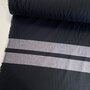 COUPON 200 CM Green Recycled Textiles - Stripes GREY-NIGHT COTTON/PET