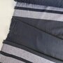 COUPON 200 CM Green Recycled Textiles - Stripes GREY-NIGHT COTTON/PET