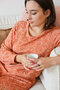COUPON 80 CM Lise Tailor - Florilège Orange - BIOKATOEN SWEAT