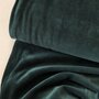 COUPON 110 CM C. Pauli - Dark Green Nicky Velours GOTS