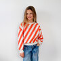 Eva Mouton - Red White Stripes FRENCH TERRY GOTS
