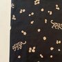 Kokka Japan - Leoperd Black Embroidery COTTON LINEN