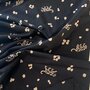 Kokka Japan - Leoperd Black Embroidery COTTON LINEN