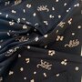 Kokka Japan - Leopard Black Embroidery COTTON LINEN