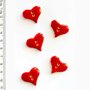 Red Hearts knopen - 25 mm - handmade