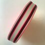 Tassenband Lines Ecru, Fluo Pink, Burgundy 40mm