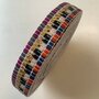 Tassenband Squares White, Orange, Blue, Salmon, Grey, Olive, Magenta, Beige Lurex 30mm