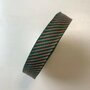 Tassenband Diagonal Two Colors Green & Dark Salmon 25mm