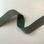 Tassenband Diagonal Two Colors Green & Dark Salmon 25mm