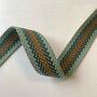 Tassenband Herringbone Mint, Sage Green, Camel 40mm 