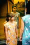 COUPON 110 CM Eva Mouton -  Elephants Blue JERSEY GOTS