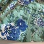 COUPON 85 CM Minty Blue Peonies - Indiase Blokprint Katoen